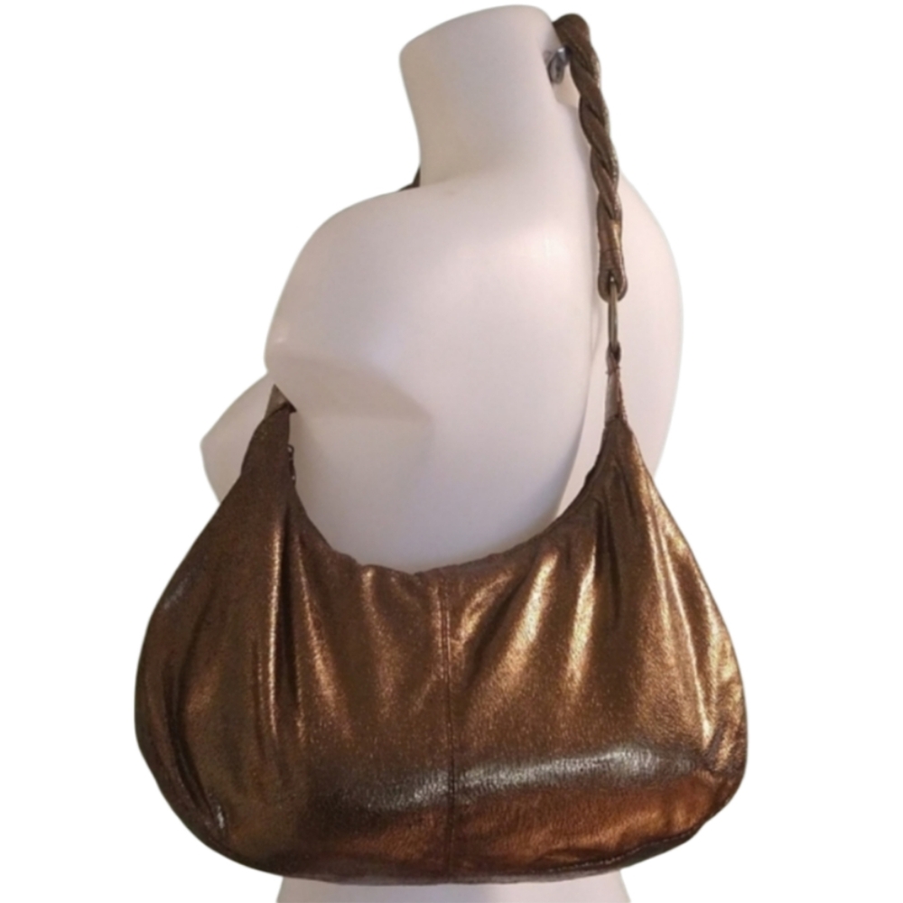 club rochelier gold shoulder bag purse